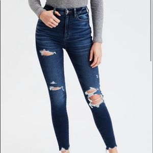 AE super soft curvy high-waisted distressed